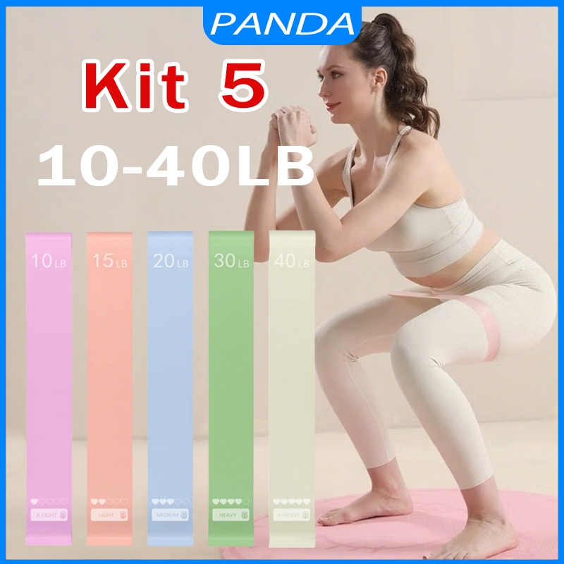 kit 5/10 Silicone Faixas Elástica de Resistência para yoga Pilates Fisioterapia Treino Academia- Entrega Rapido