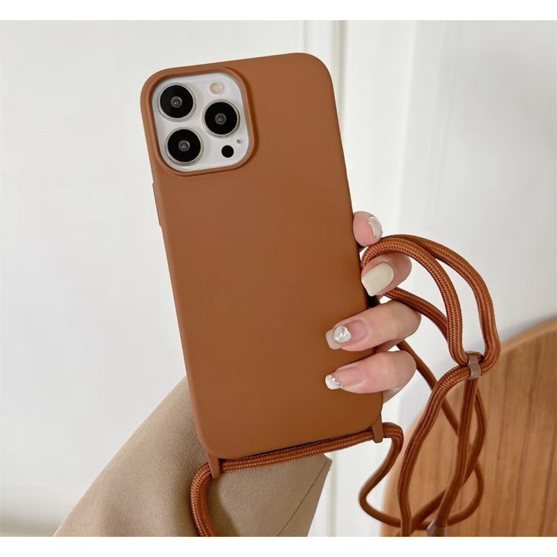 Capa Cordão Lisa para com suporte de pescoço  aveludada por dentro11/12/13/14/16 pro Max