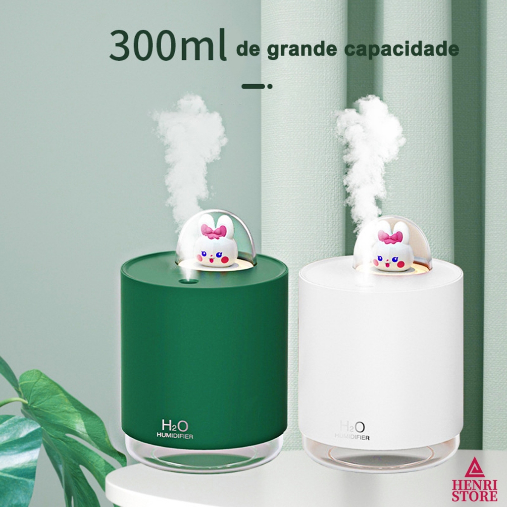 Umidificador De Ar Fofo Aromatizador Difusor Ambiente Purificador Ultrassônico Portátil