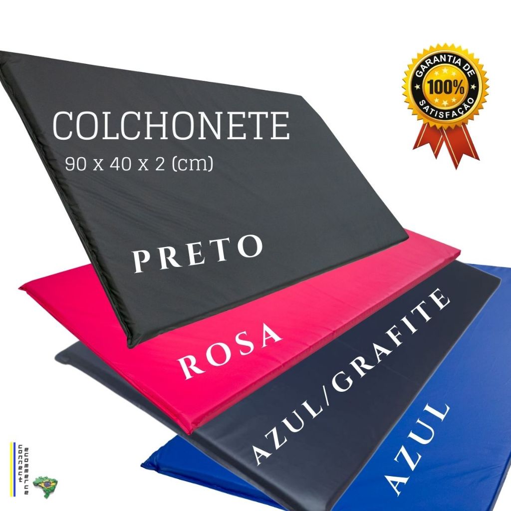 Imagem colchonete 90x45X2,5 -90X40X2 & (3cm) - exercícios físicos, academia, ginastica, pet,  yoga, creche.