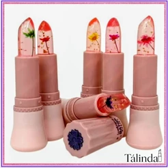 Batom Balm Flor De Cristal Rosa Luxo - Brilho Molhado - Super Hidratante Com Longa Duração