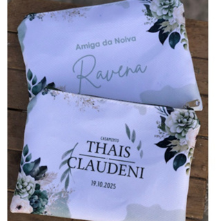 4 Bolsas Necessaire Slim Personalizada c/ Nome 20x14cm Varias cores Fúcsia Verde Oliva Terracota em Oferta na Shopee