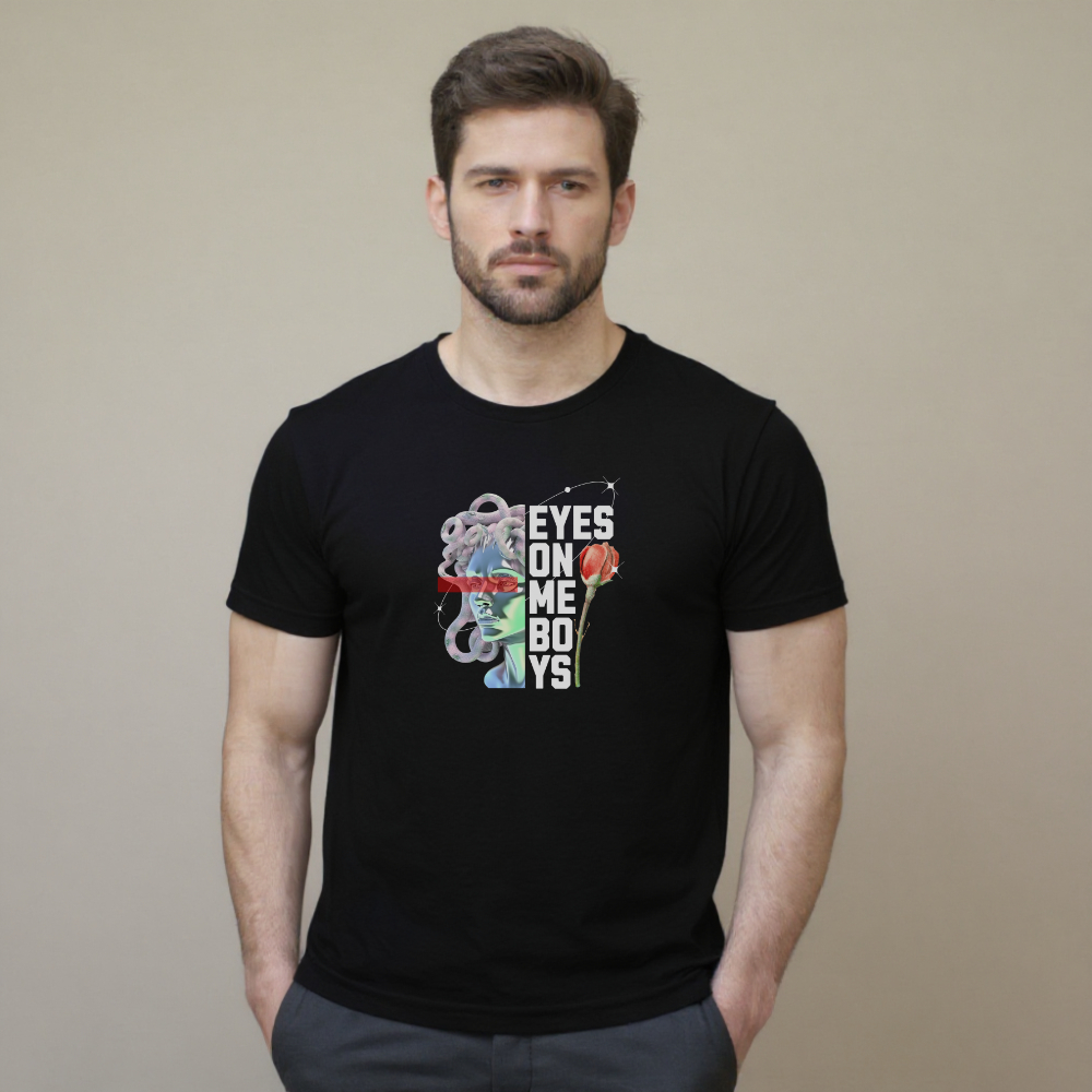 CAMISETA ESTAMPADA STREETWEAR UNISSEX MEDUSA ARTE DIGITAL URBANA MODERNA CASUAL PRETA BRANCA ESTILO EXCLUSIVO