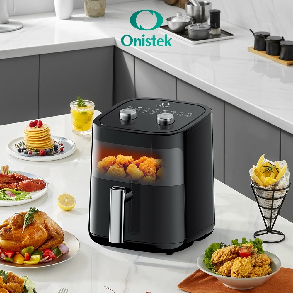 Air fryer fritadeira elétrica janela transparente 127v/220v -onistek