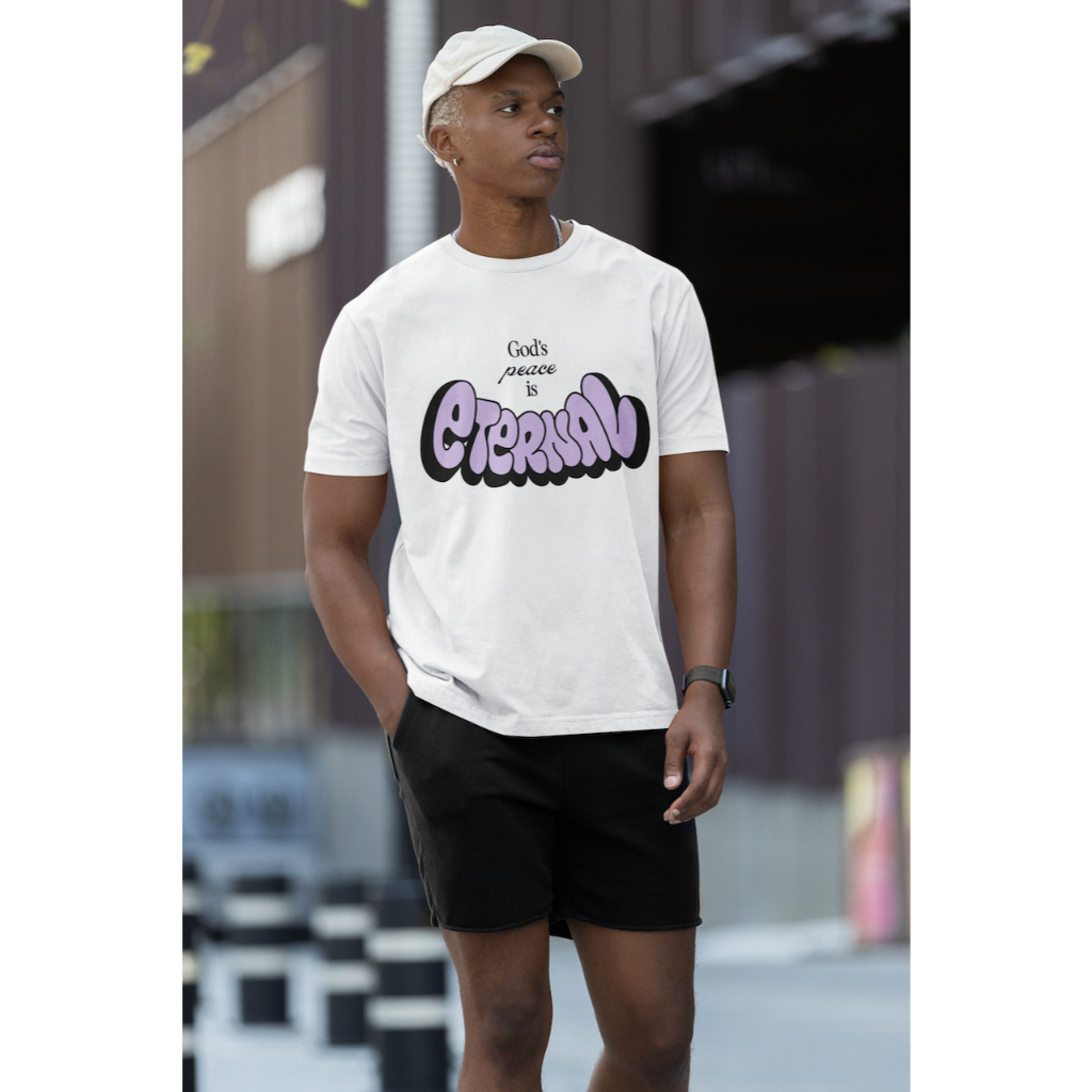 Camiseta God's Peace Unissex Cristã Atemporal Urban Style 100% Algodão de Qualidade