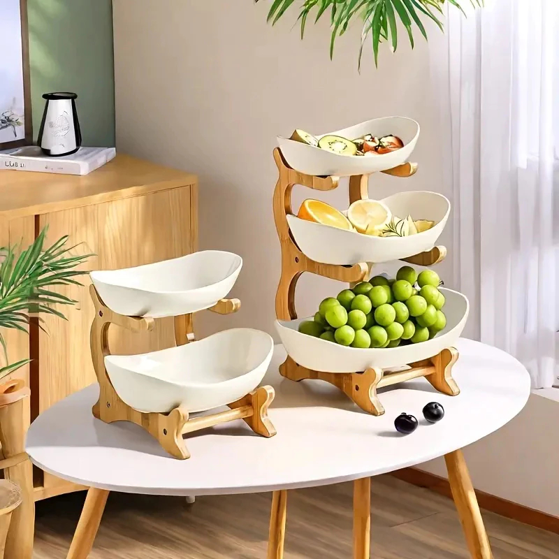 Prato de frutas multicamadas Prato de frutas secas de luxo leve europeu