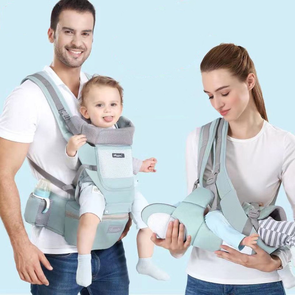 Banco De Cintura Para Bebê Canguru Bebe Passeio Varias Cores Mochila Infantil  Carrier em Oferta na Shopee