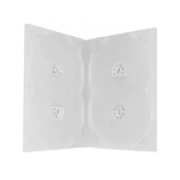 04 Capas para DVD/CD Quádruplas Transparentes - Espaço para 04 mídias