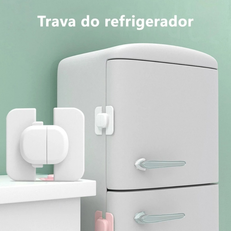 Proteção De Segurança Para Crianças Fechadura De Geladeira Móveis Fechaduras Porta De Armári em Oferta na Shopee
