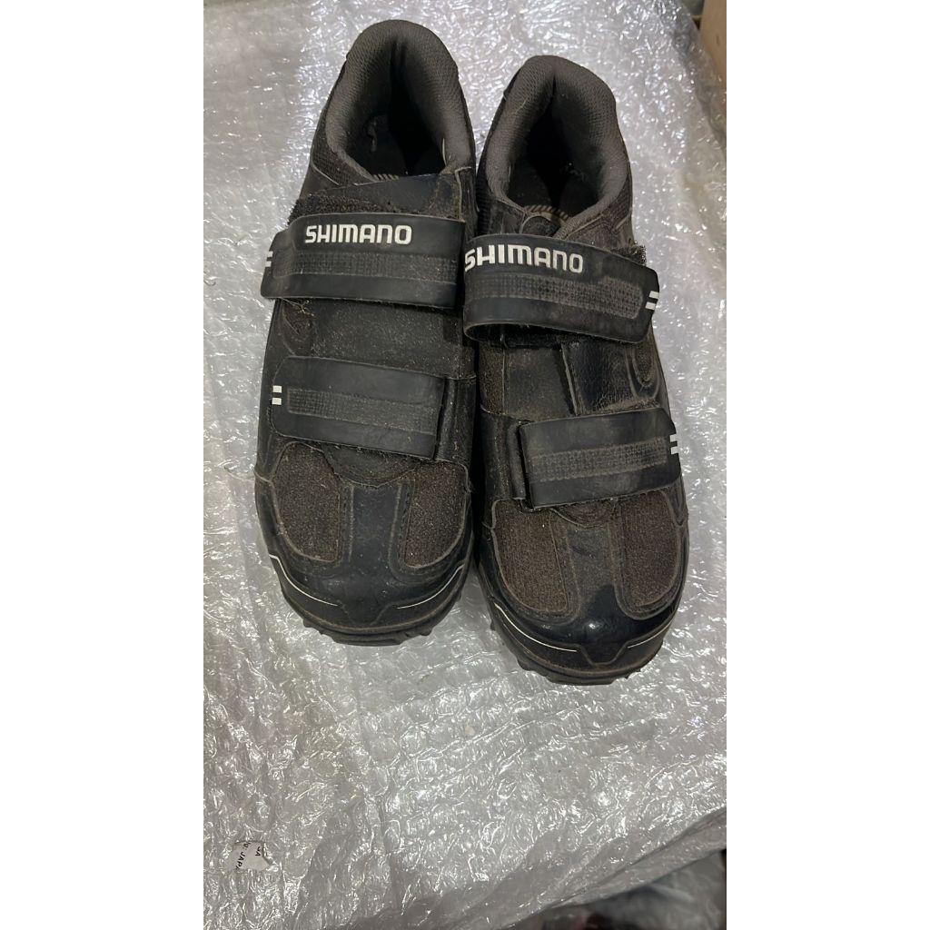 Sapatilha para Ciclismo Shimano Tam 38 Velcro Duplo Cinza e Preto