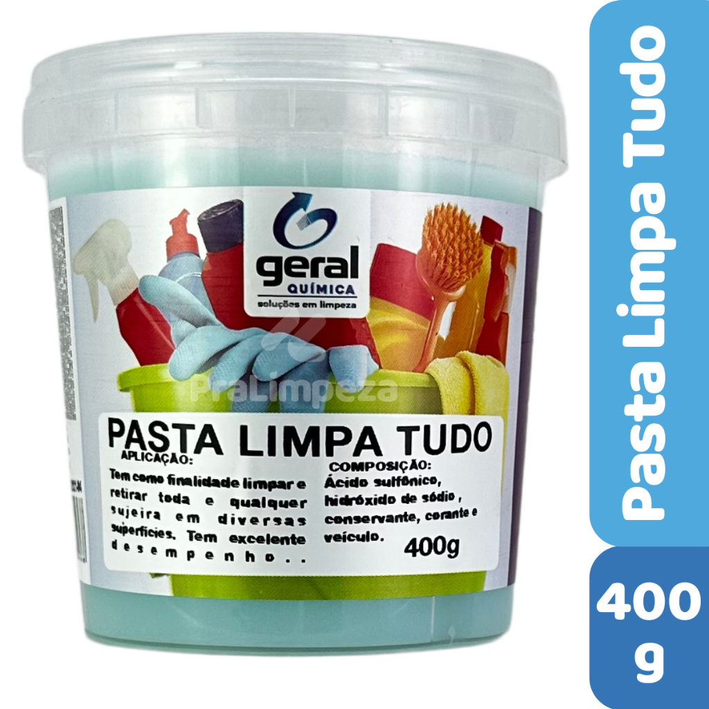 Pasta Limpa Tudo 400g Multiuso | Remove Gordura Pesada, Encardido e Manchas Difíceis | Limpeza a Seco | Pasta Magica