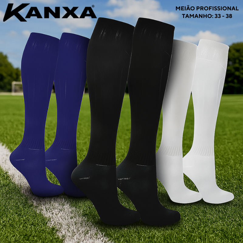 Meião de Futebol Kanxa Profissional Juvenil 33/38 em Oferta na Shopee