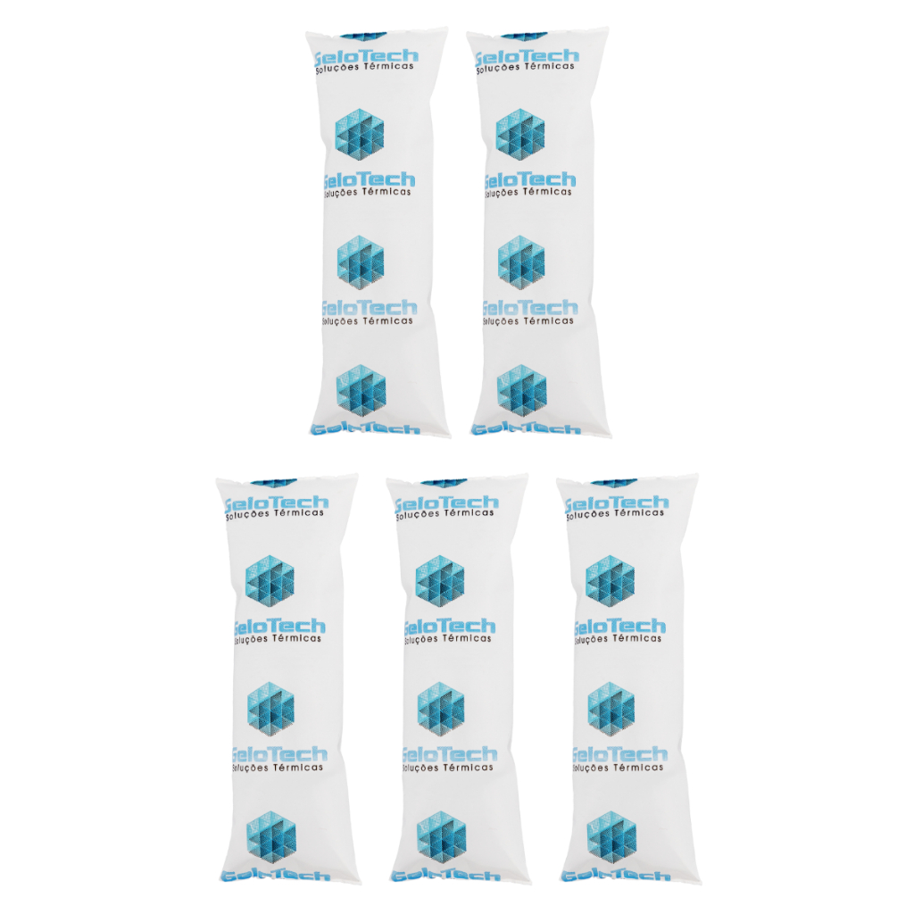 Kit 5 Bolsa Gelo Gel Artificial Reutilizável Flexível Gelotech 45g Transporte Alimentos Bebidas em Oferta na Shopee