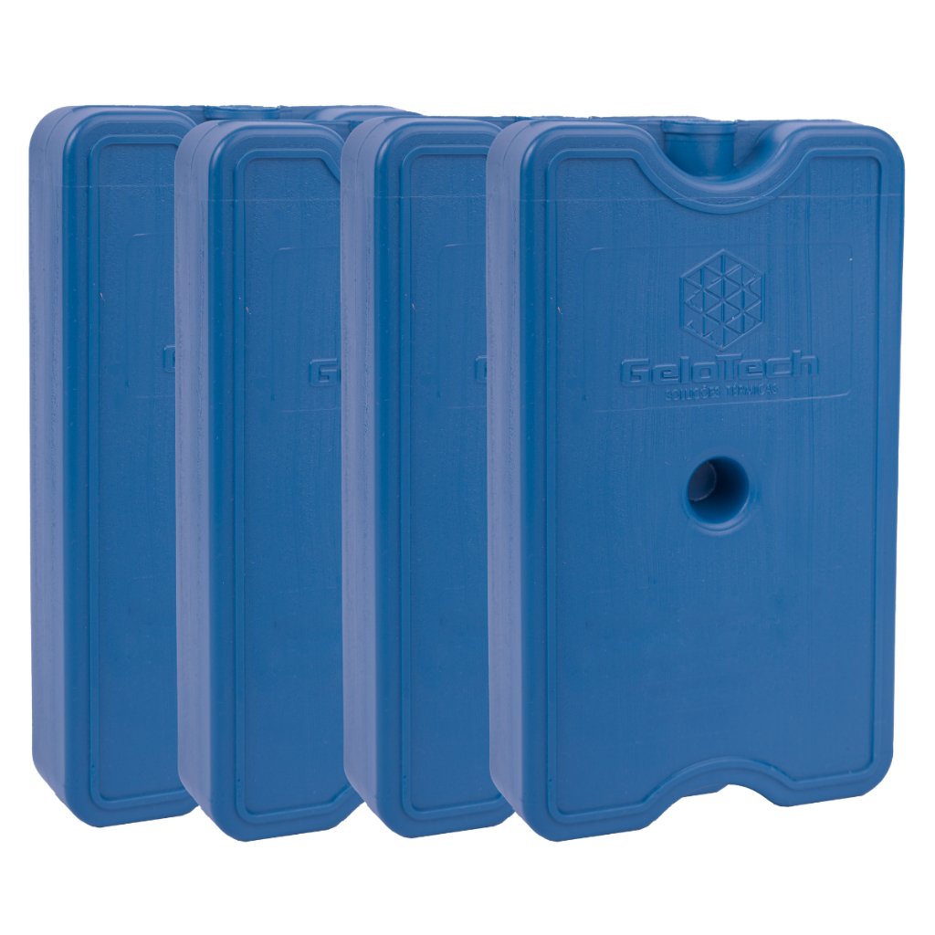 Kit 4 Gelo Placa Gel Artificial Reutilizável Rígido Gelotech  500ml Transporte Alimentos Bebidas em Oferta na Shopee