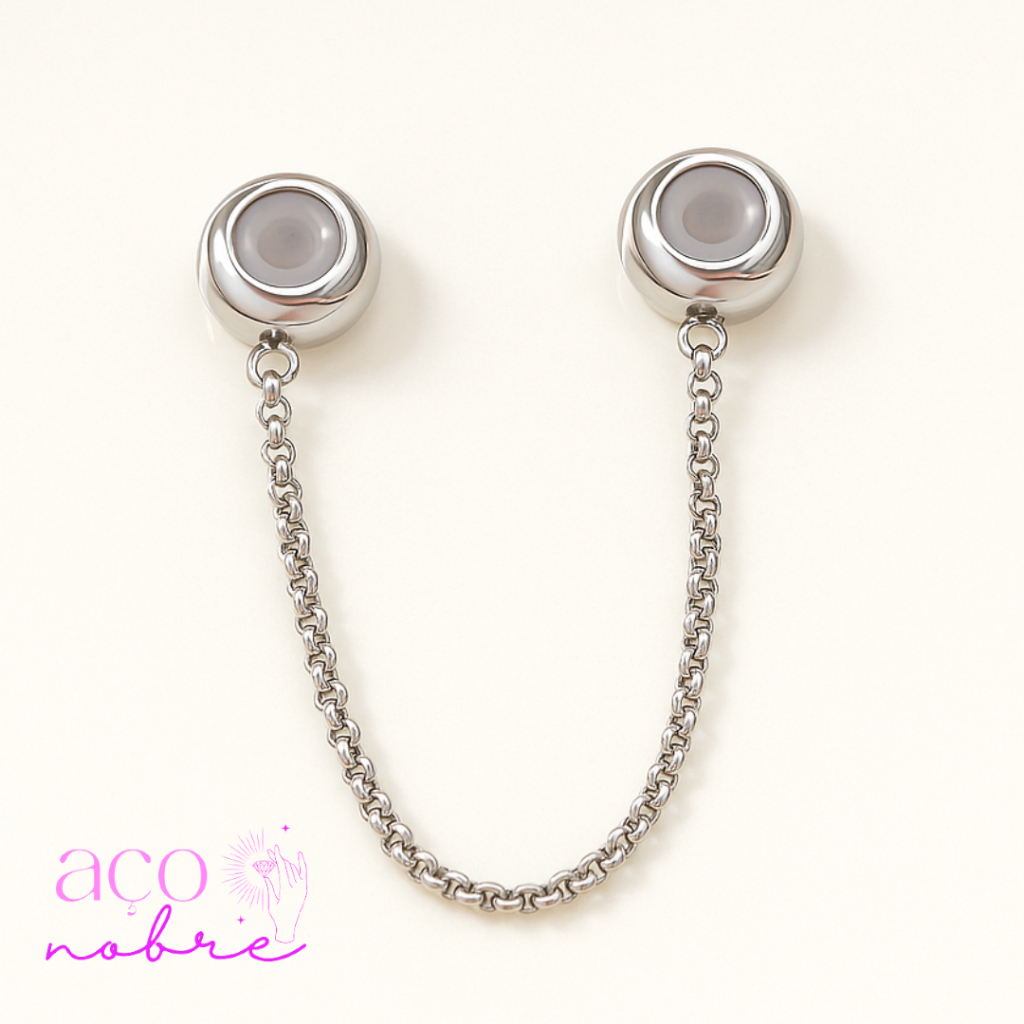 Trava De Segurança Aço Inox Para Pulseira de Berloques em Oferta na Shopee