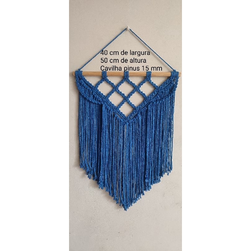 Painel em macramé decoração parede 40 cm largura x 50 cm altura em Oferta na Shopee