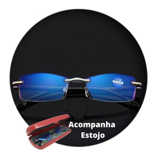 Óculos Leitura Inteligente Anti Raio Azul / Anti Reflexo / Gamer / Titanium  (+1.00 até +4.00) em Oferta na Shopee