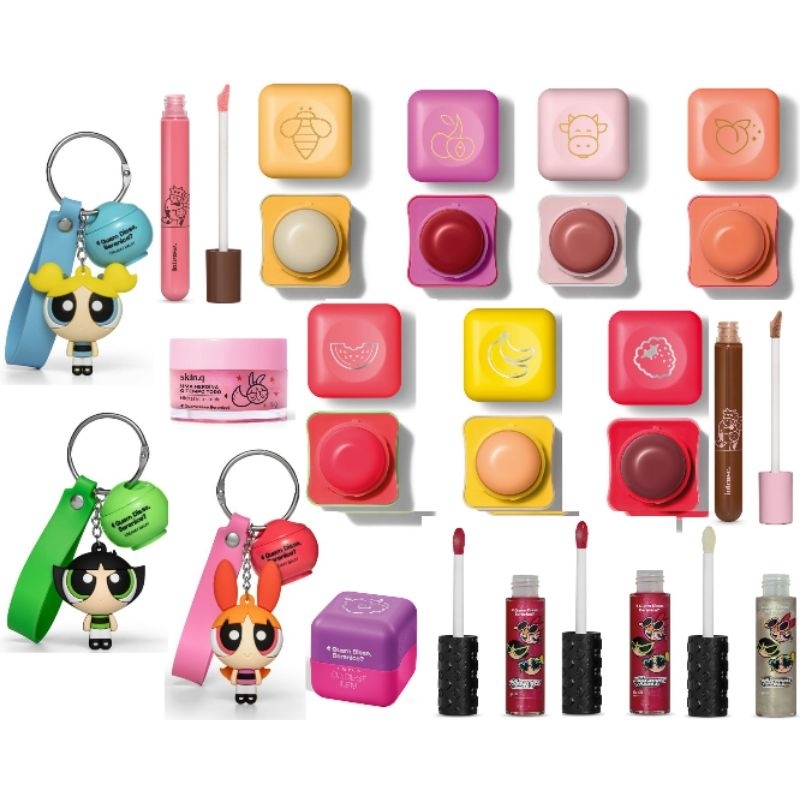 Hidratante,Gloss Labial Intense Cuide-Se Bem Feira,Super Poderosas:Melancia,Framboesa,Deleite,Pessegura,Cereja,Leite Mel