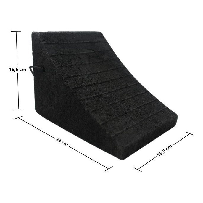 Kit 4 Calços De Roda Borracha Caminhão Nbr 9735 (2 Pares)