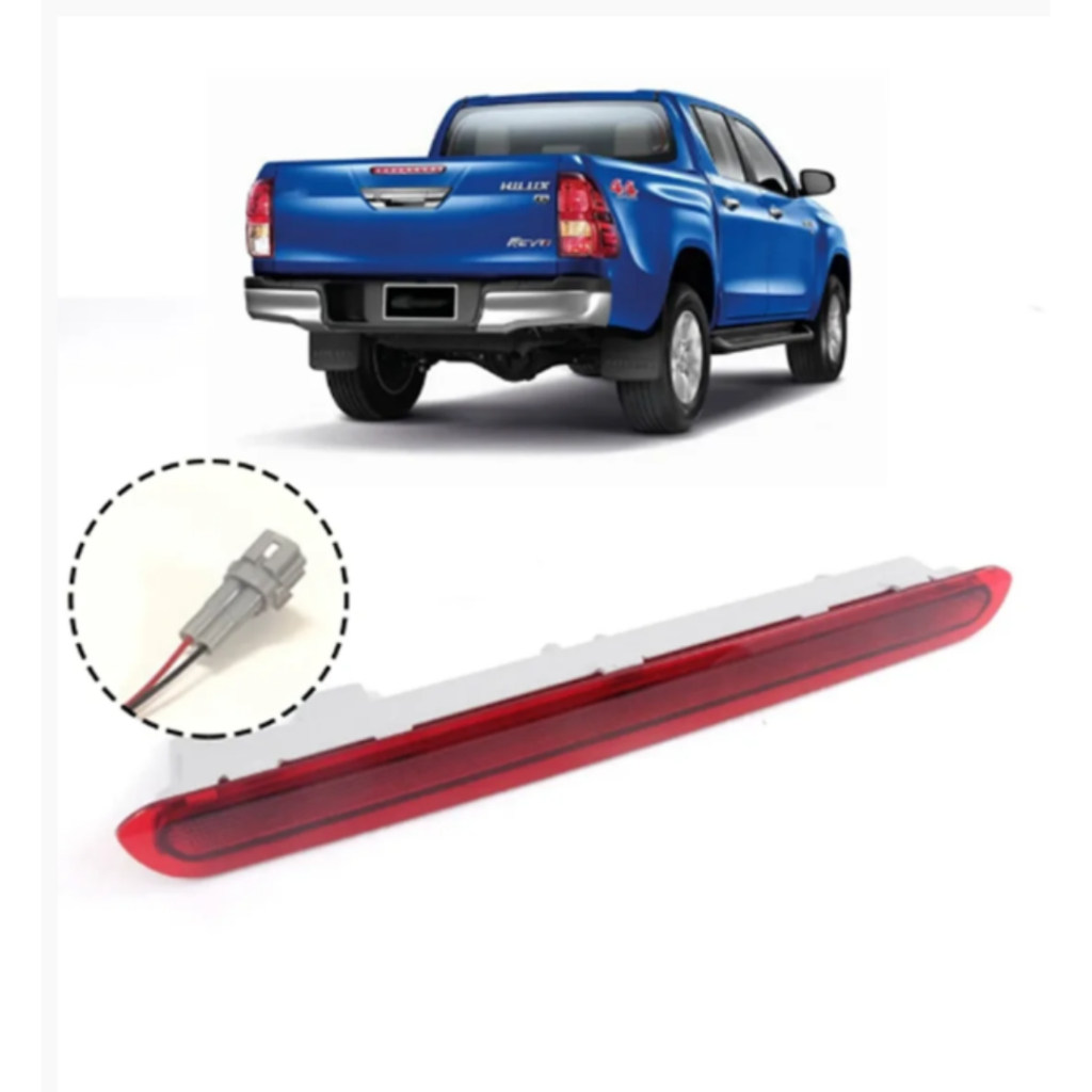 Break Light Traseiro Toyota Hilux 2015 2016 2017 2018 2019 2020 2021 2022 2023 Tampa Vermelha Plug And Play Original