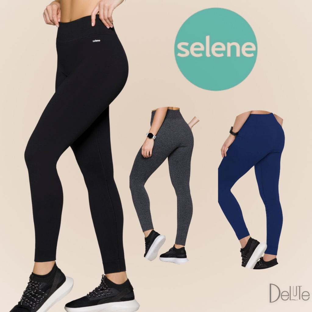 Calça Legging sem Costura Selene de Academia em Poliamida Cintura Alta Feminina de Alta Performance