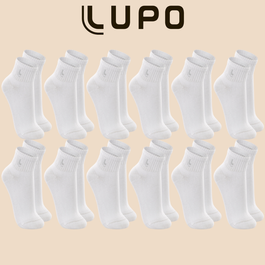 Kit Lupo 12 Pares De Meias Sport Cano Curto Plus Size Unissex Algodao Ajuste Perfeito 37 ao 48 em Oferta na Shopee
