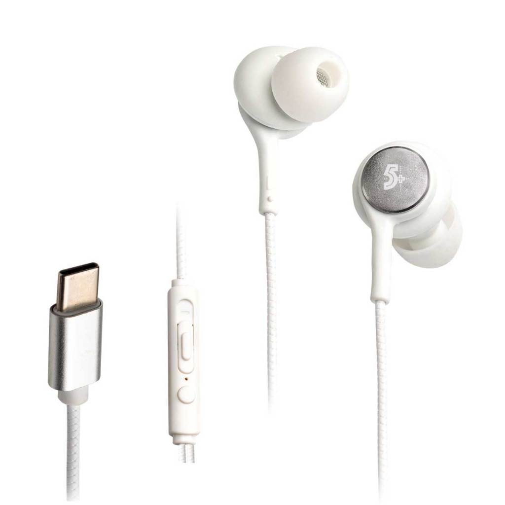 Fone De Ouvido Tipo C Com Microfone Para Smartphone Branco