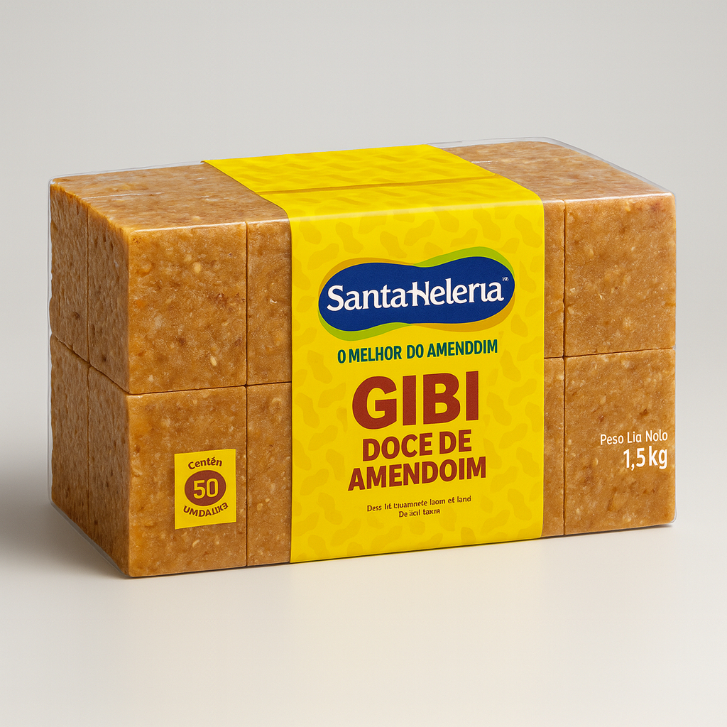 Pacote Doce de Amendoim Gibi C/50Un 1,5kg - Santa Helena em Oferta na Shopee