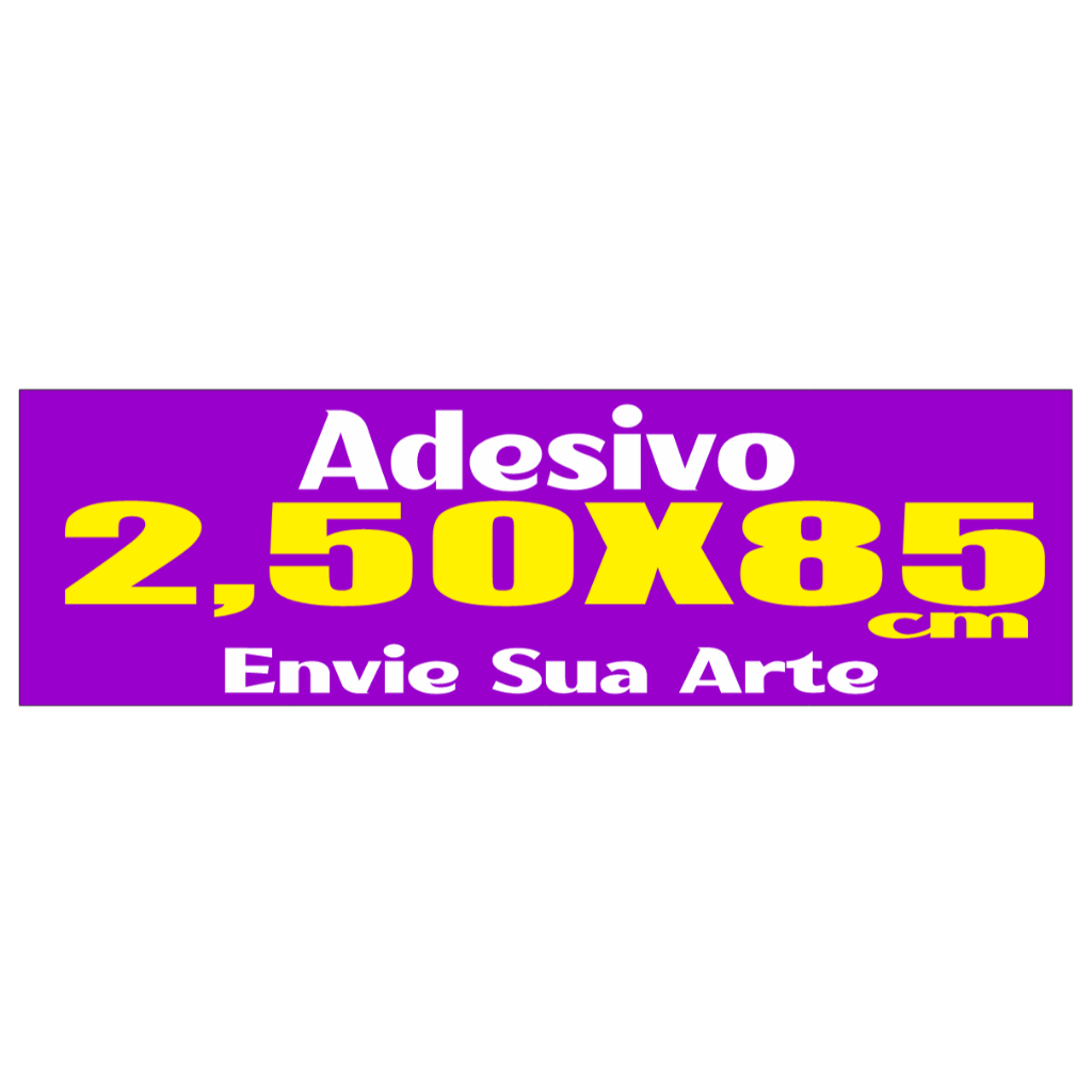 Adesivo para fachada I Envie sua Arte I 2,50x85cm