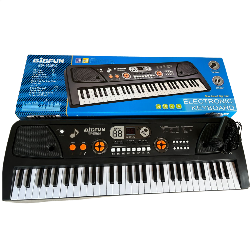 Teclado Eletrônico Big Fun BF 730A1 com Microfone