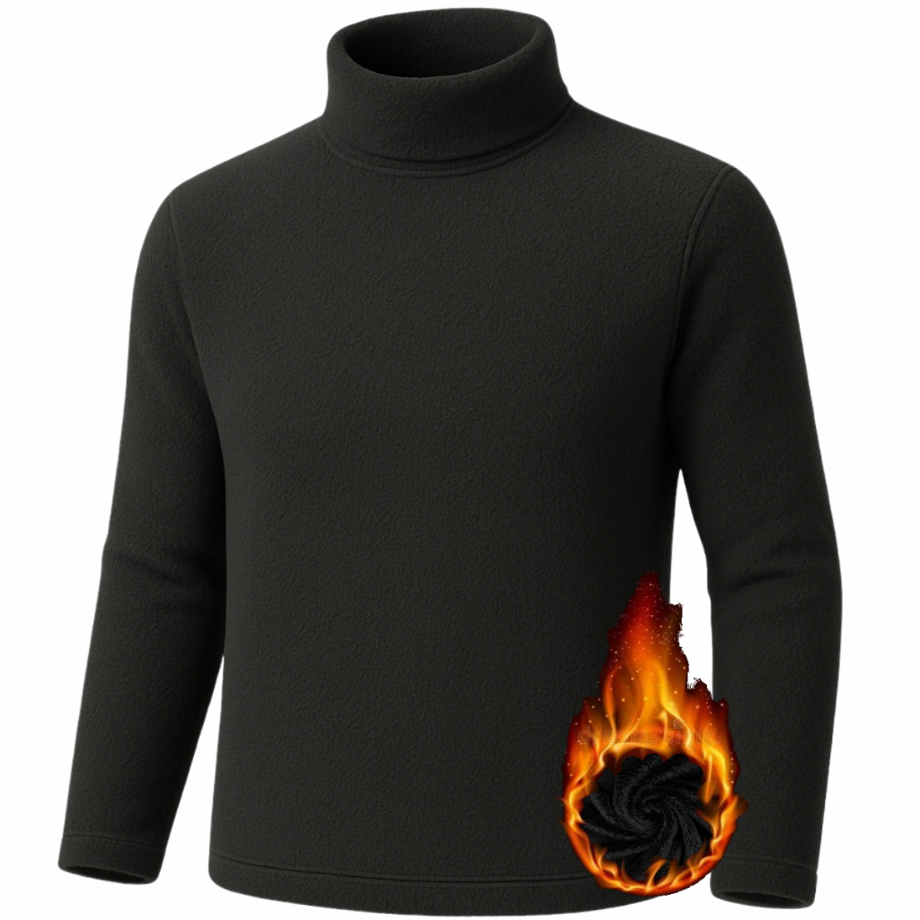 Camiseta Gola Alta Peluciada Tecido Flanelado Camisa Gola Alta Protecao Maxima Frio Frios Intensos em Oferta na Shopee