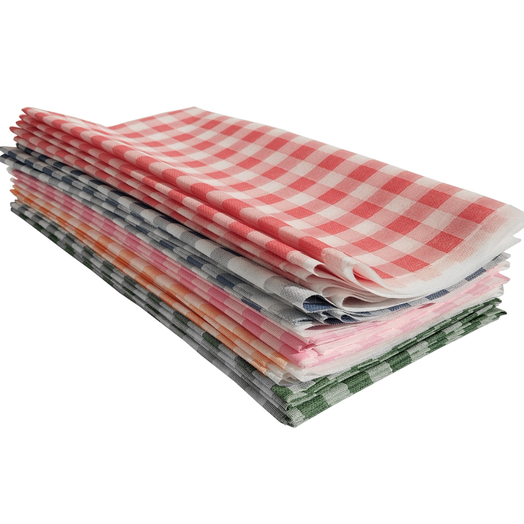 10 Toalhas De Mesa Tnt Xadrez Festa Decoracao - 70x70cm Diversas Cores