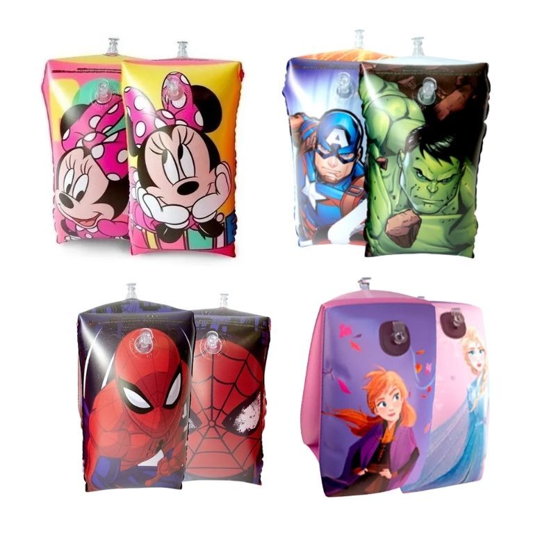 Boia Braço Infantil Criança Proteção Praia Piscina (Minnie, Frozen, Super-Heroi)