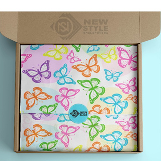 Papel de seda Premium 35x50 cm BORBOLETAS em Oferta na Shopee