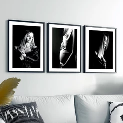 Kit 3 Quadros Personalizados Moldura Com Foto Paspatur Para Sala Quarto Escritório Hall