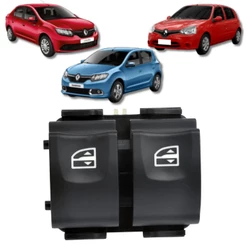 BOTÃO INTERRUPTOR VIDRO ELETRICO RENAULT CLIO SANDERO LOGAN 2015/