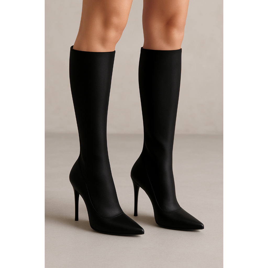 Bota Feminina Cano Alto Salto Fino  Elegante Tendência Inverno chic 2026