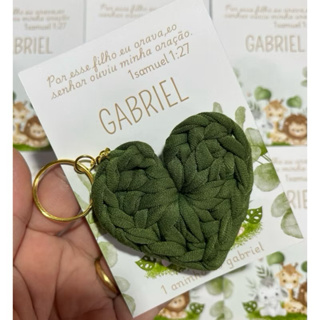 LEMBRANCINHA MATERNIDADE chaveiro em fio de malha+cartão personalizado em Oferta na Shopee