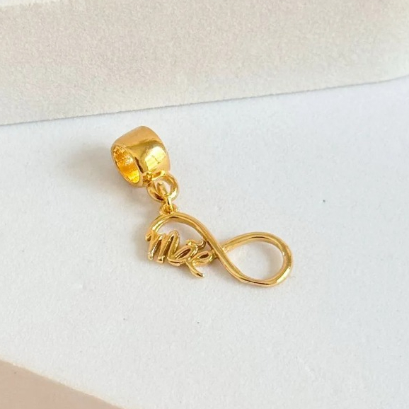 [ SEMI JOIA ] Pingente Berloque Mãe Infinito Banhado a Ouro 18k ou Prata