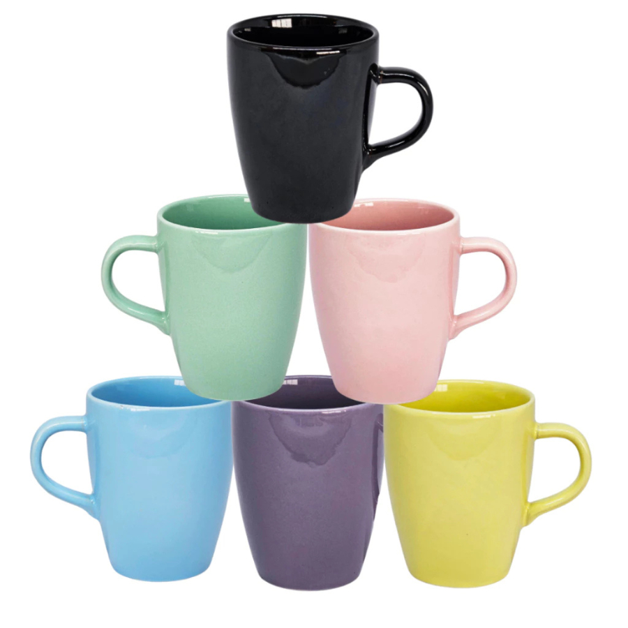 4 Canecas Porcelana Tulipa Premium Innovare 230ml Xícara Café Chá Elegância Luxo