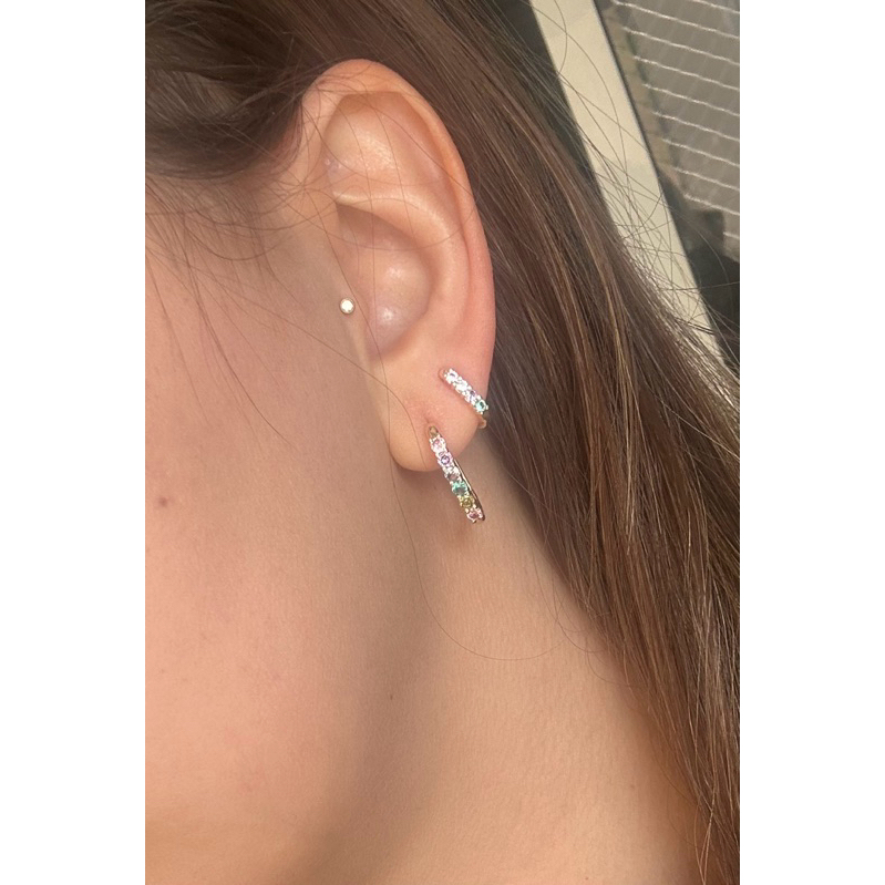 Kit 2 Pares de Brincos Femininos Semi Jóia Antialérgicos Folheados a Ouro 3 Milésimos
