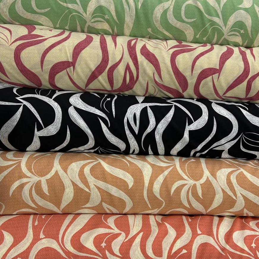 Tecido Crepe Pluma com Lycra Estampada Corte Personalizado de 3 ou 5 Metros