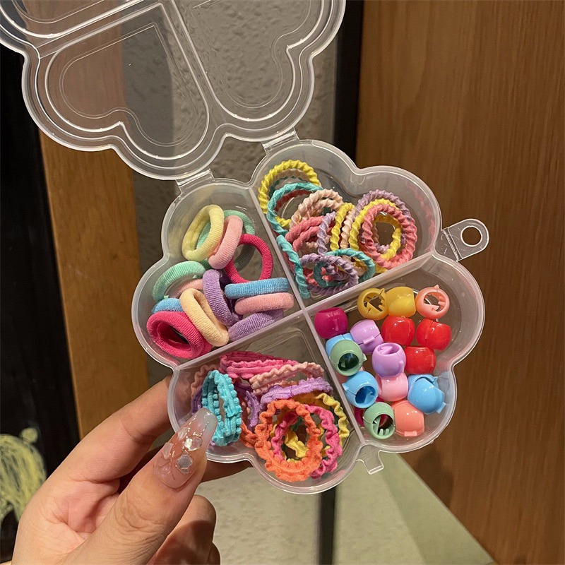 Elástico e Miçanga de Cabelo 50 Peças com Estojo Organizador em Oferta na Shopee