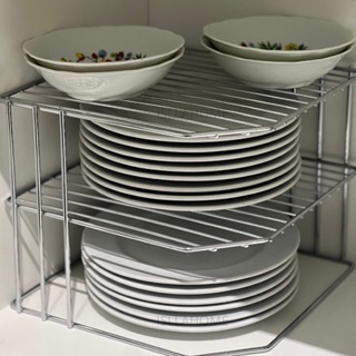 Organizador de Armário Duplo ou Simples de Canto p/ Pratos,Suporte de Louça Cozinha,Prateleira em Oferta na Shopee