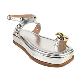 Sandalia Salto Plataforma Papete Feminino Sexy Metal em Oferta na Shopee