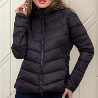 Casaco Bobojaco Jaqueta Puffer Feminina Corta Vento Inverno