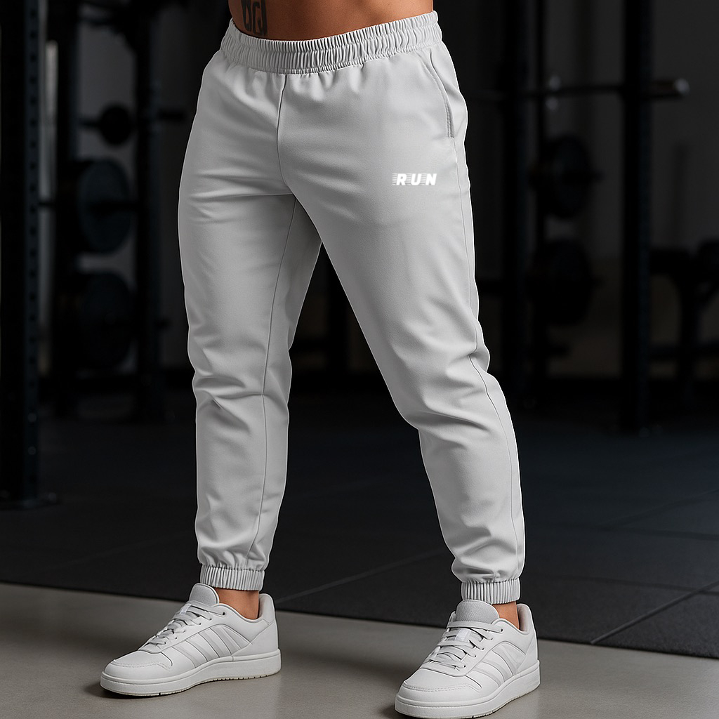 Calça Jogger Run Masculina Tactel Punho com Elastano P ao G4 Plus Size Esportiva Original