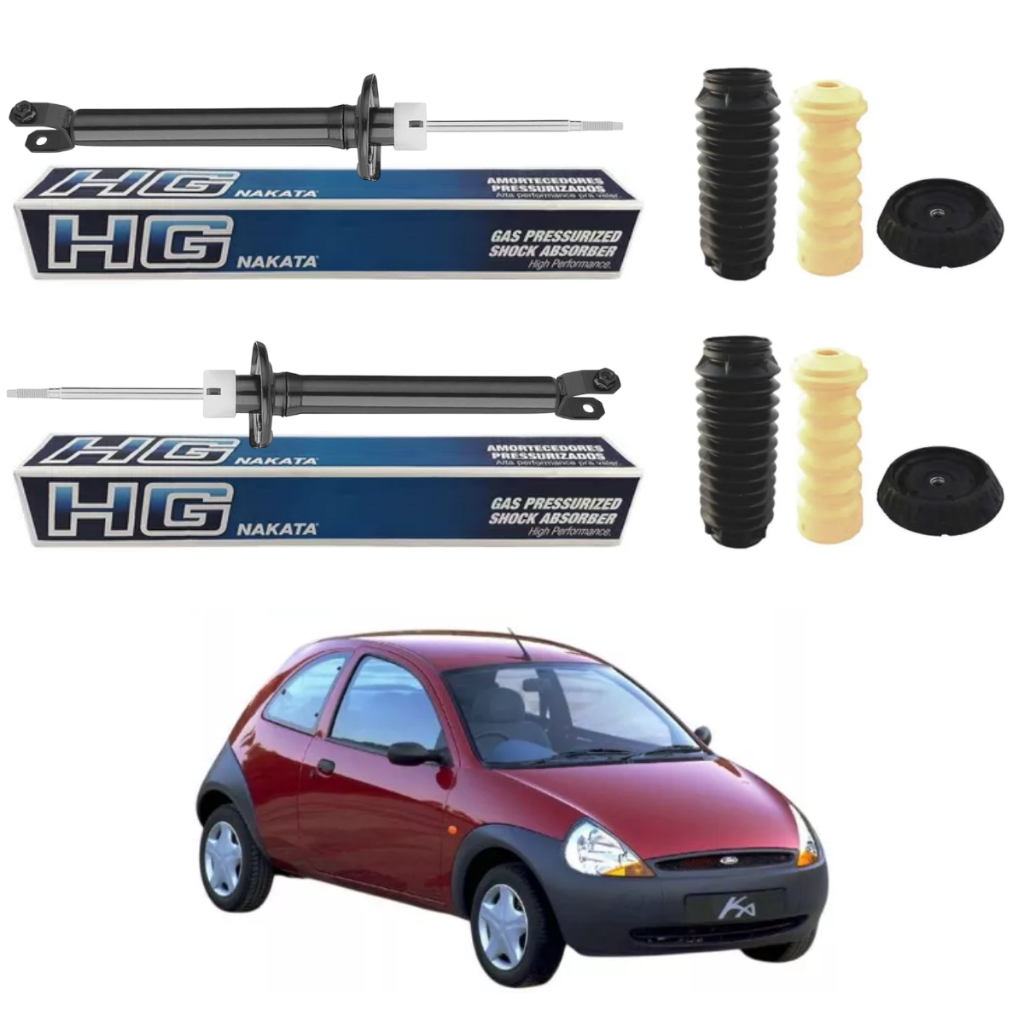 PAR AMORTECEDOR TRASEIRO FORD KA 97 A 2007 ORIGINAL NAKATA + KITS