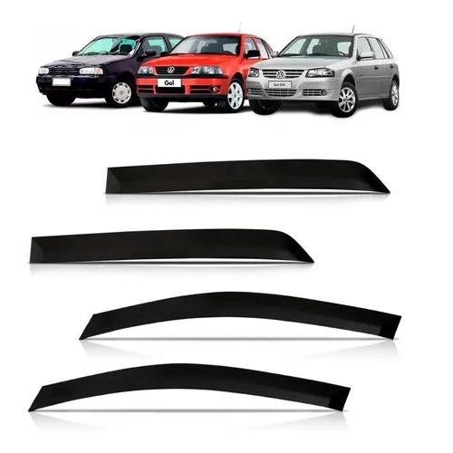 Calha de Chuva GOL E PARATI G2/G3/G4 1998 até 2014 4 Portas em Oferta na Shopee