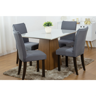 Kit Capas Para Cadeira de Jantar - 4 Peças Malha Gel/Helanca com Elástico em Oferta na Shopee